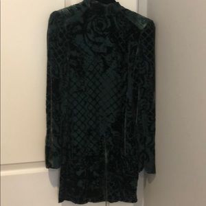 H&M Balmain Green Velvet Dress